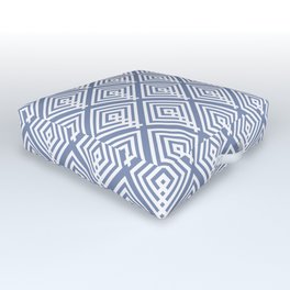 Blue Square Pattern Outdoor Floor Cushion