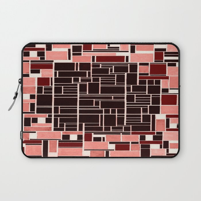 Rose Pink Mauve Burgundy Vintage Pattern Laptop Sleeve