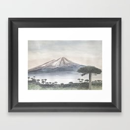 Mural Volcan Llaima Framed Art Print