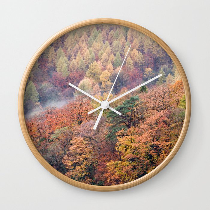 Autumn Trees Panorama Wall Clock