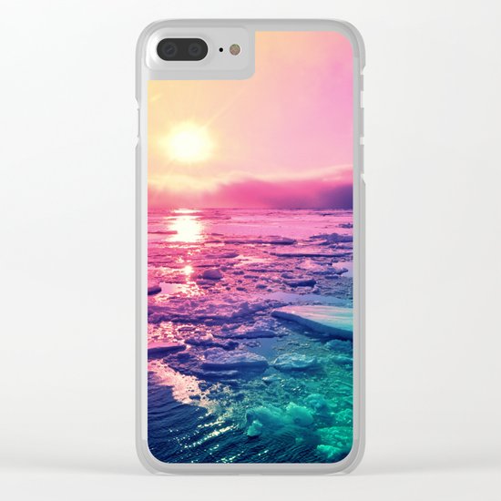 Pastel Sunset Waters Clear iPhone Case