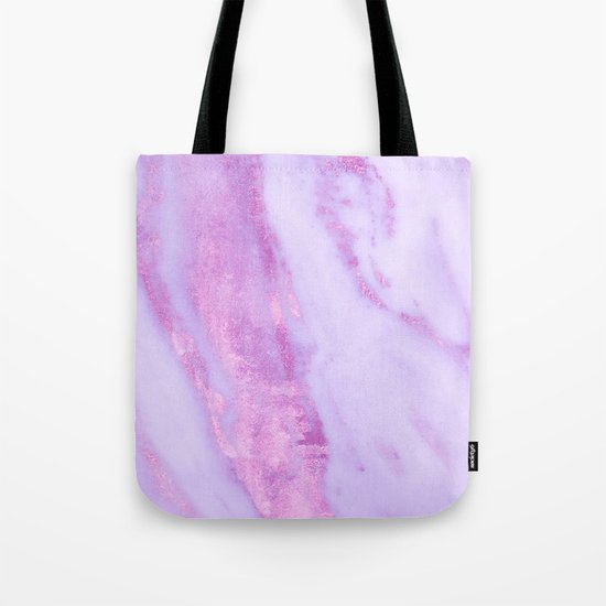 Pink Marble - Shimmery Magenta Gold Marble Metallic Tote Bag