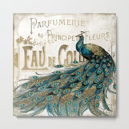 Peacock Jewels Metal Print