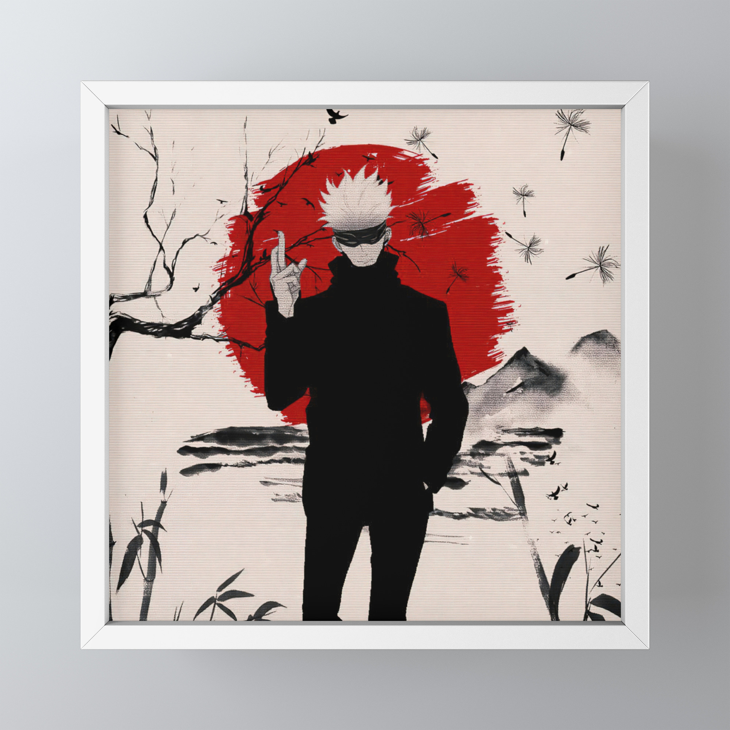 jujutsu kaisen framed mini art print by alannah brook society6