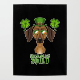 Shenanigans Squad I St Patricks Day Dachshund Poster