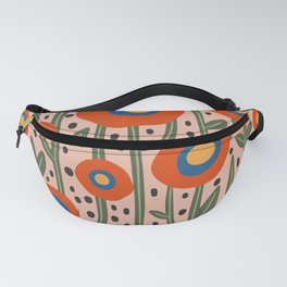 Flower Market Amsterdam, Abstract Modern Floral Print Fanny Pack