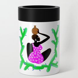 African woman with a vessel Can Cooler