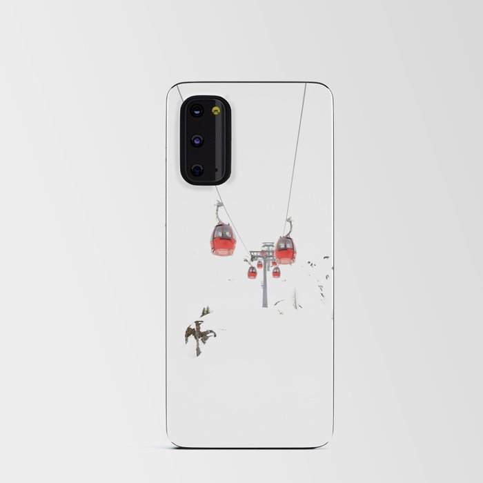 Minimalist Skiing Red Ski Lift Android Card Case