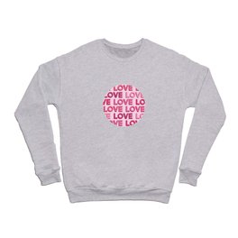 Vintage pink light bulbs LOVE letters pattern Crewneck Sweatshirt