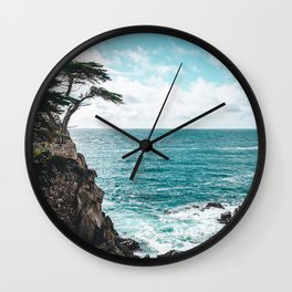 Lone Cypress of 17 Mile Drive Wall Clock