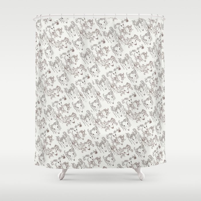 Skulls Pattern Shower Curtain