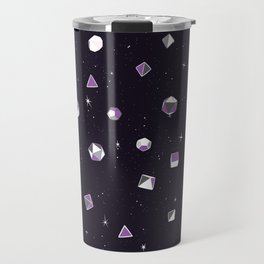 Polyhedral Dice- Purple Nebula Travel Mug