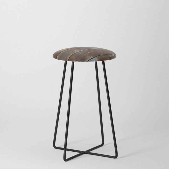 Weathered Western Wyoming Wood Counter Stool