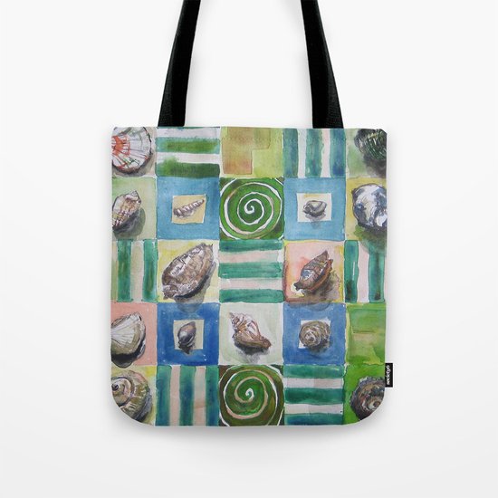 Shell and stripes Tote Bag