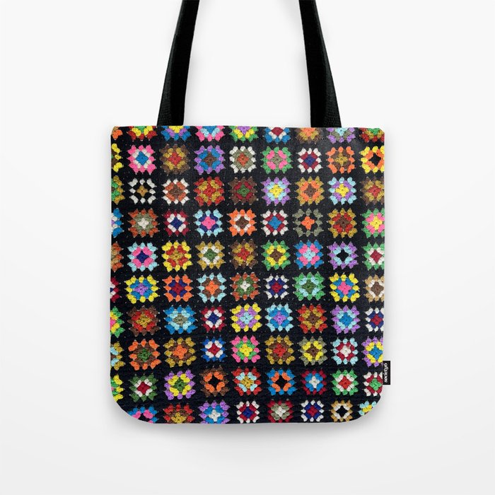 Crochet Granny Squares // Bright Duffle Bag