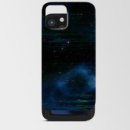 Glitch Blue Cosmos iPhone Card Case