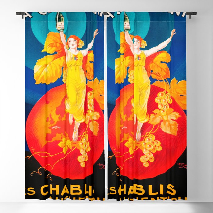 Vintage poster - La Chablisienne Blackout Curtain