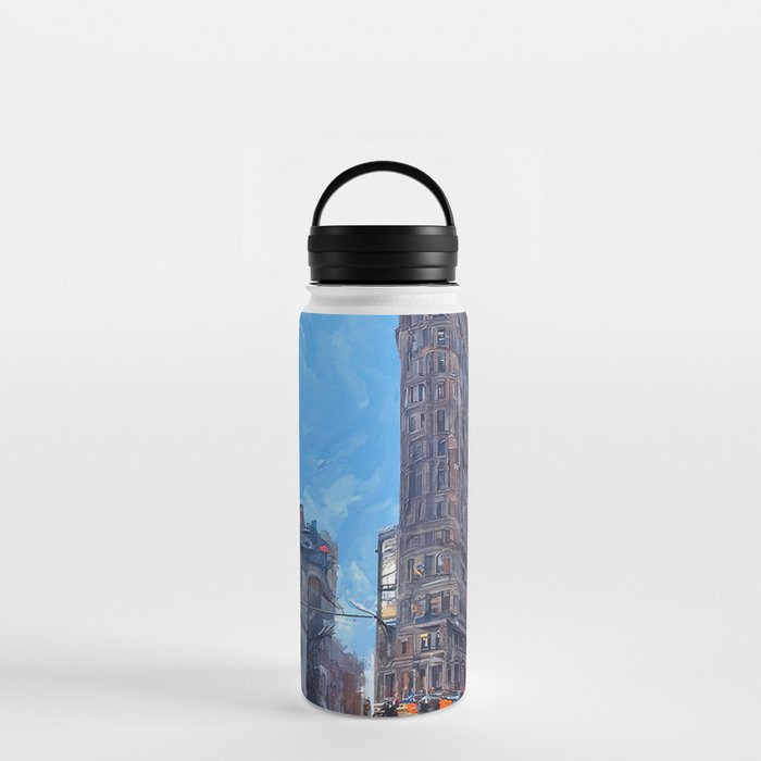 New York and the Flatiron Building Water Bottle