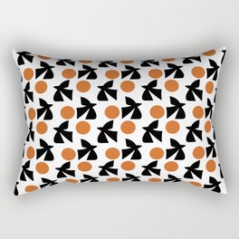 Crow and Raven Blackbirds and Orange Suns Rectangular Pillow