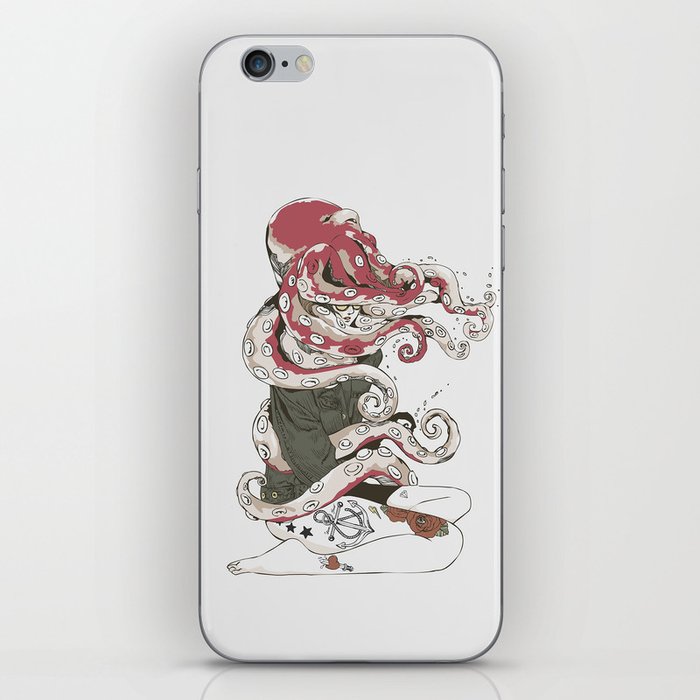 My head is an octopus iPhone Skin