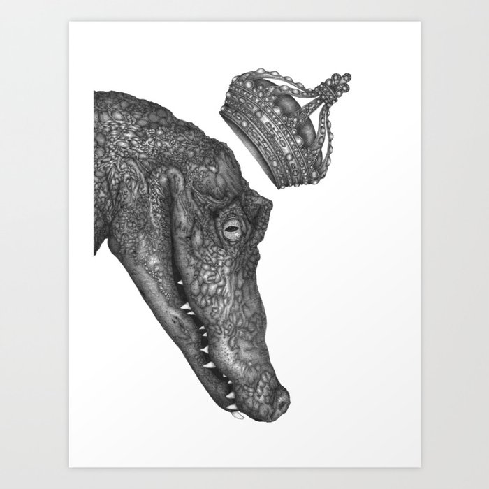 The Alligator King Art Print