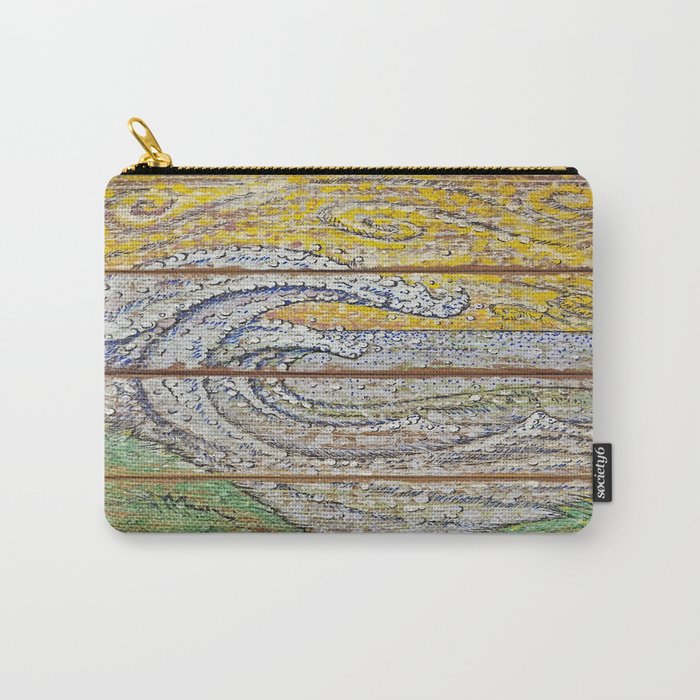 Waves on Grain Carry-All Pouch