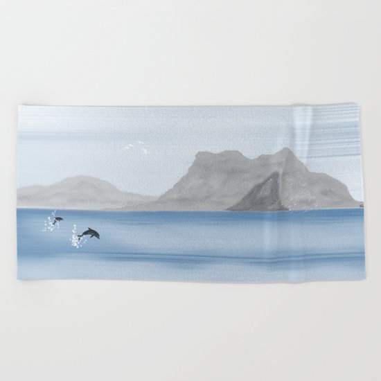 Rock of Gibraltar Beach Towel