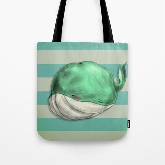 Tubby Sketch Whale Tote Bag