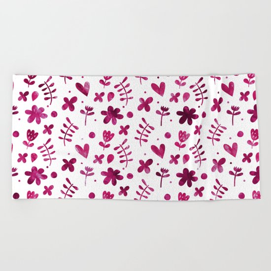 Colorful Lovely Pattern IV Beach Towel