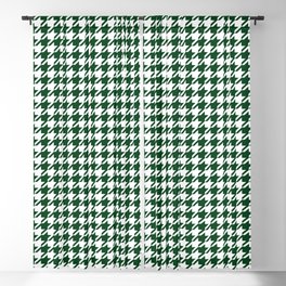 Emerald Green Houndstooth  Blackout Curtain
