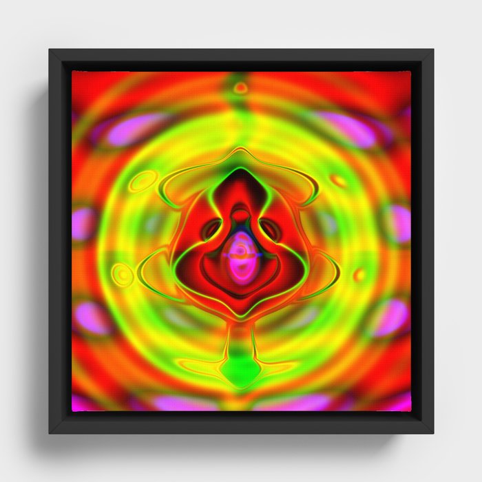 Psychedelic Goldfish Framed Canvas