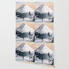 Katsuyama Neighborhood Volcano Mountain Snow Wallpaper