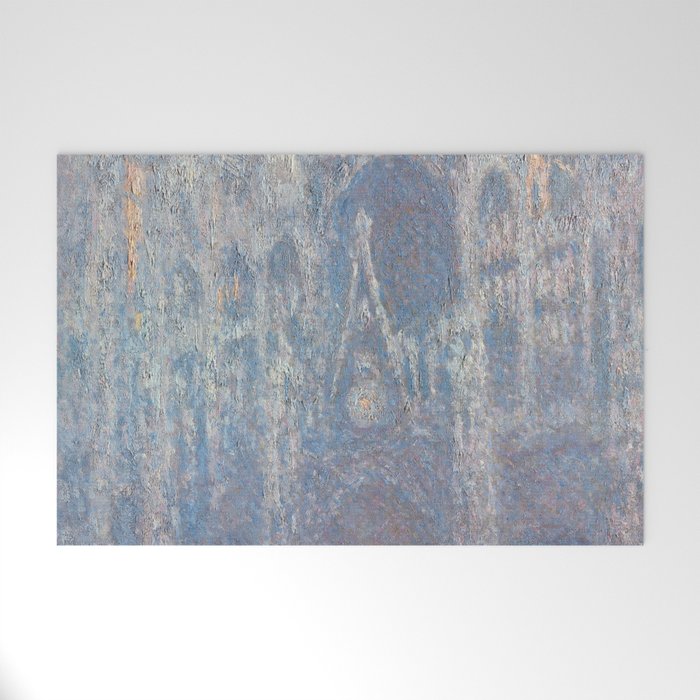 Claude Monet The Portal of Rouen Cathedral in Morning Light Welcome Mat