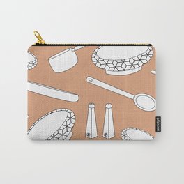 In the Kitchen on Salmon Carry-All Pouch