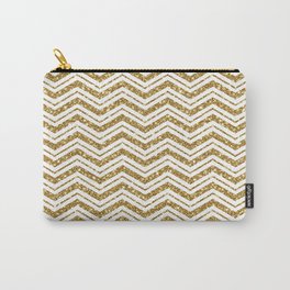 gold chevron pattern Carry-All Pouch