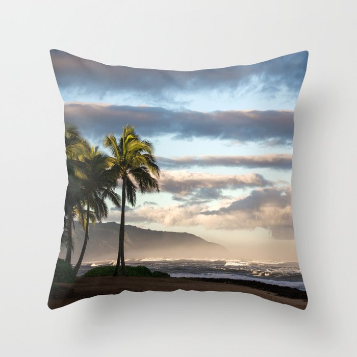 North Shore Hawaii Throw Pillow
