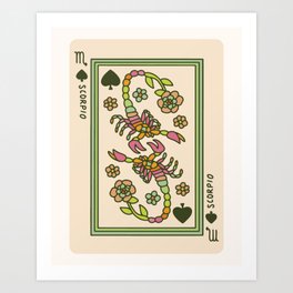 Scorpio Playing Card Art Print