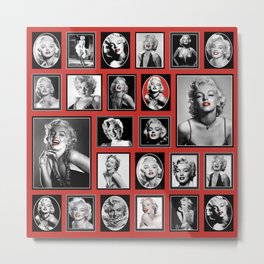 Marilyn Monroe22 MONTAGE PHOTO Metal Print | Popart, Black And White, Bisou, Cadeau, Boucherouge, Vintage, Love, Photo, Artiste, Actrice 