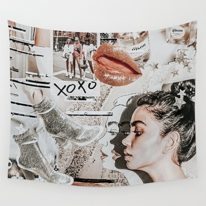 Glam collage Wall Tapestry