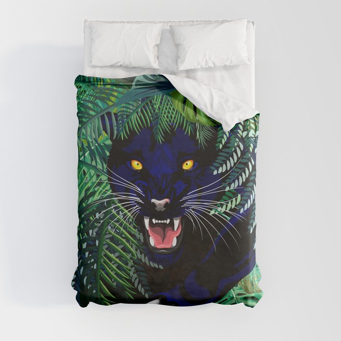 Black Panther Jungle Spirit Duvet Cover