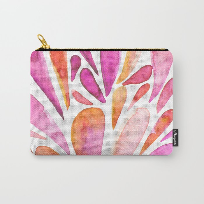 Watercolor artistic drops - pink and orange Carry-All Pouch
