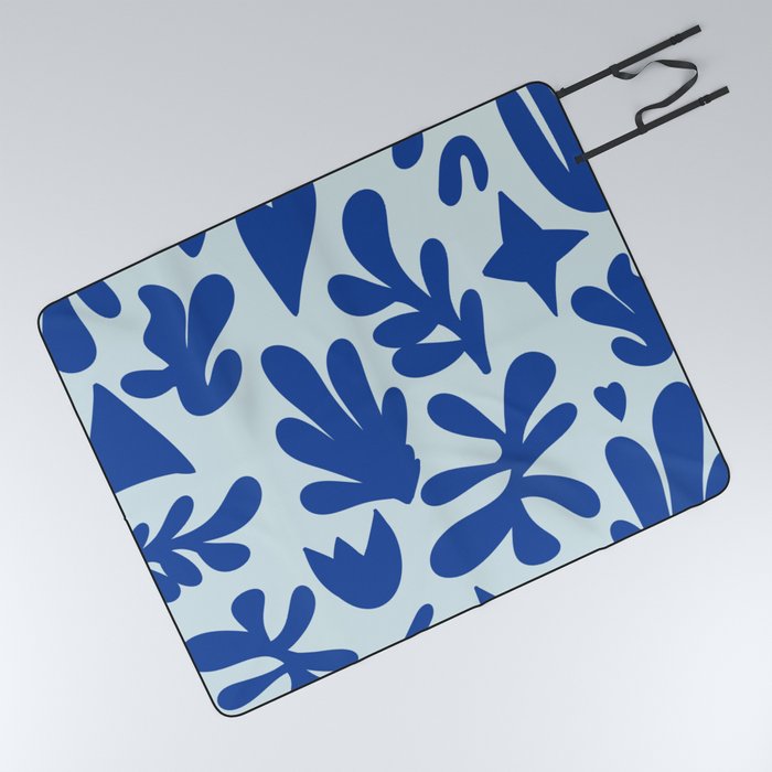 Matisse cutouts blue Picnic Blanket