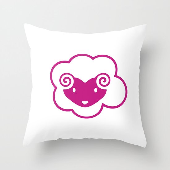 PINK SHEEP Throw Pillow