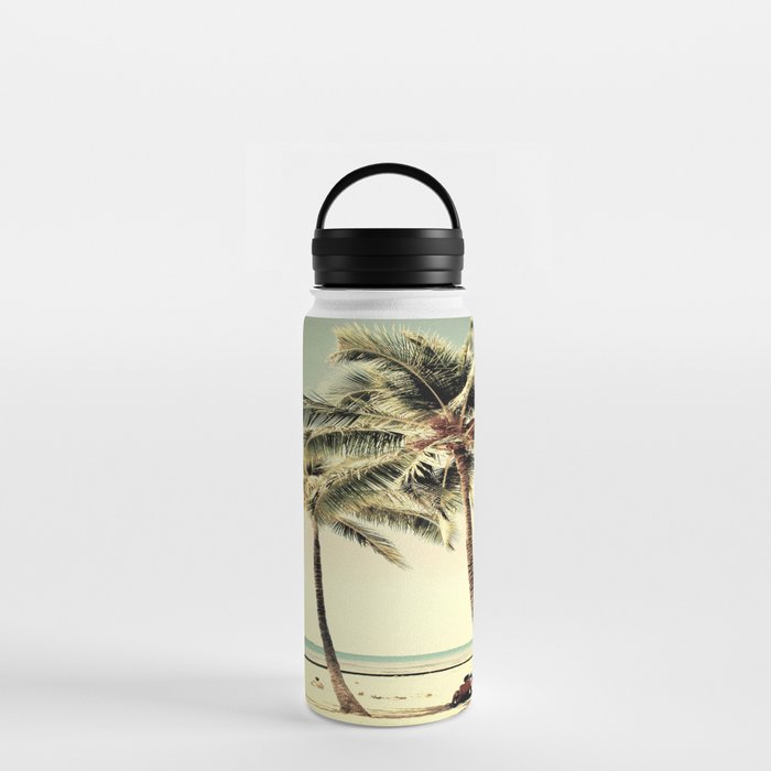 Retro Vintage Palm Tree with Hawaii Summer Sea Beach iPhone