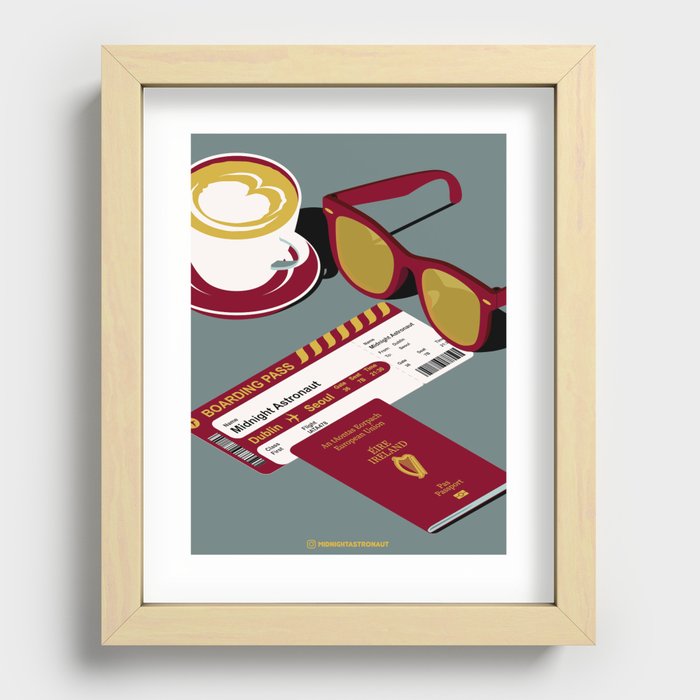 Airport Lounging Recessed Framed Print