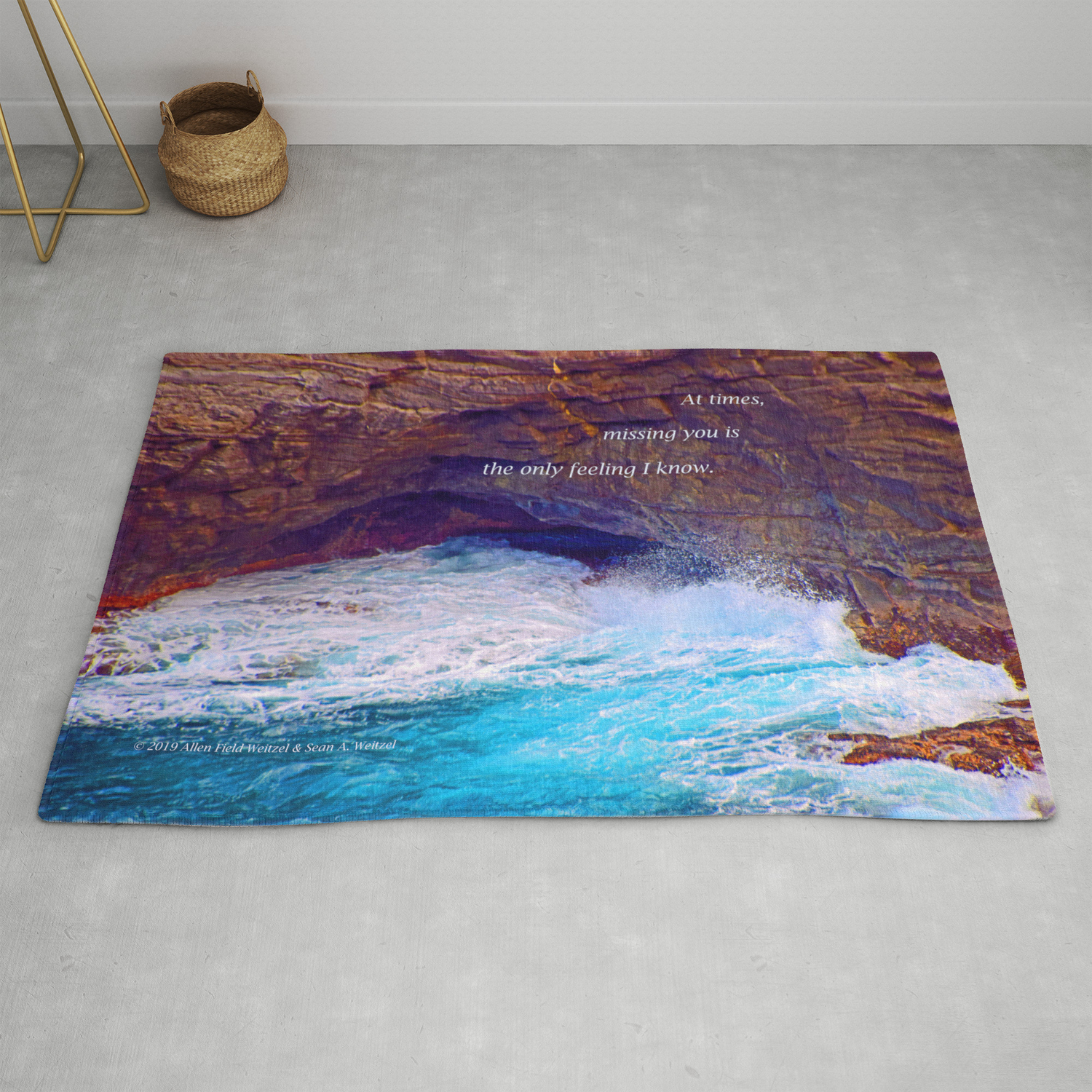 Kauai S Land End 9 With Poem At Times Rug By Allenweitzel Kauai S Land End 9 With Poem At