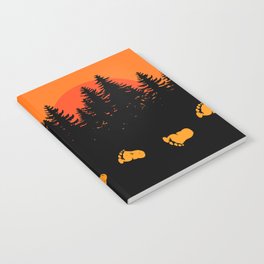 Bigfoot Tracks At Sunset Notebook