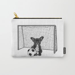 French Bulldog - Soccer Goal - Frenchie Dog Carry-All Pouch