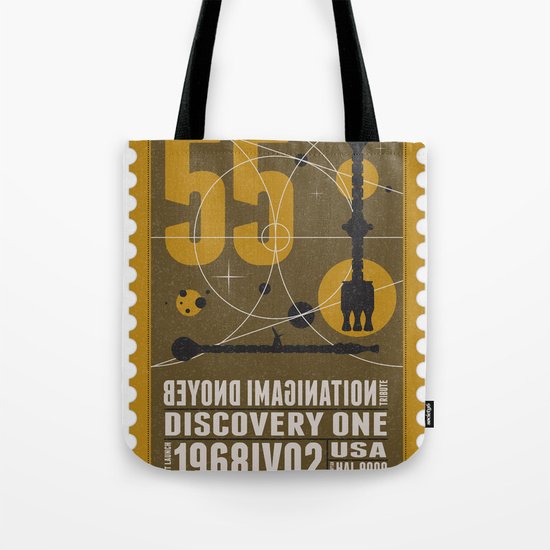 Beyond imagination: Discovery One postage stamp Tote Bag
