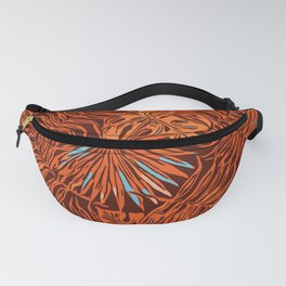 Tropical Autumn, Botanical Leaves Monstera Fanny Pack